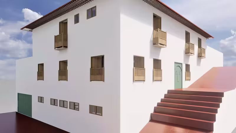 Renderizado de casa moderna de alta calidad